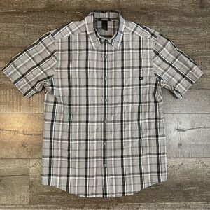 Marmot Men's Plaid Short Sleeve Shirt - Black and Gray